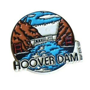 Hoover Dam Souvenir Fridge Magnet M&F Colorado River Nevada AZ USA Vintage 1991